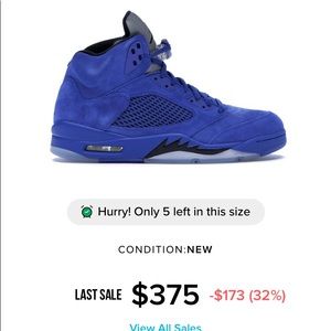 Jordan 5 Retro Blue Suedes